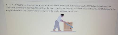 What should the magnitude of P, so that the net work done by it and kinetic friction force is zero