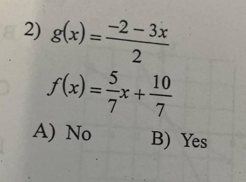 Can someone show me how i could find out if it’s an inverse function or not?