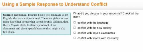 Read the passage about Yoyo. In two to three sentences, explain how language reveals a conflict she