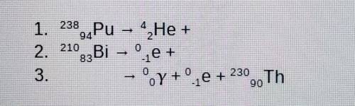Write the products of the following radioactive decay reactions.