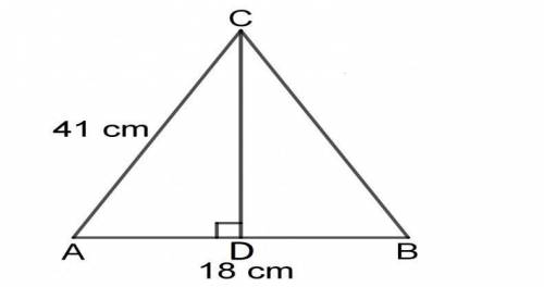 Find the area of the given isosceles triangle.