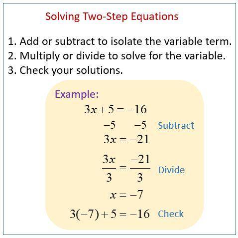 Explain the process of solving an equation for a certain variable.