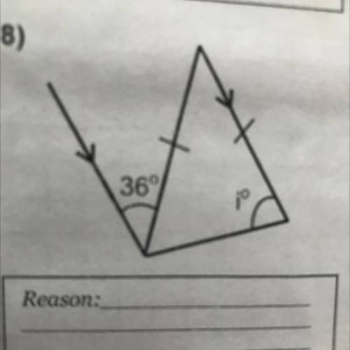 Calculate the missing angles and give a reason for your answer