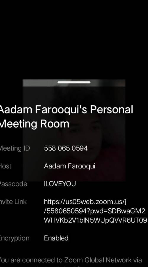 Hii anyone come in my meeting but the password was weird