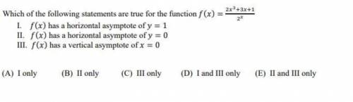 Which of the following statements are true for the function?