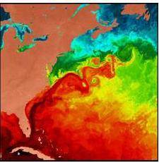The Gulf Stream current shown here makes the waters of parts of the North Atlantic A) warmer.

B)
