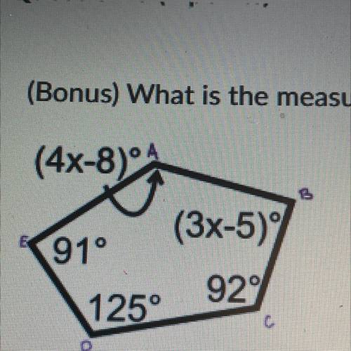 (Bonus) What is the measure of angle B?