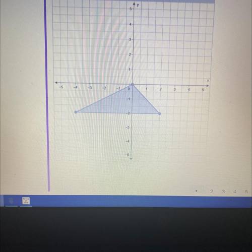 Graph the image of the given triangle with a scale factor of 1/2 and center of dilation at the orig