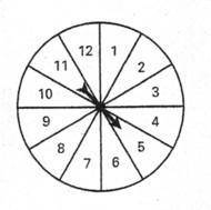 Referring to the Fig. in Question #31, the spinner is divided

into equal parts. What is the proba