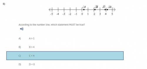According to the number line, which statement MUST be true?