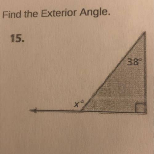 Find the exterior angle