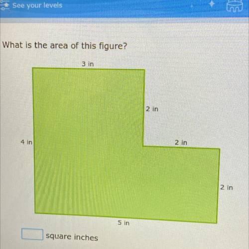 What is the area of this figure in square inches?
