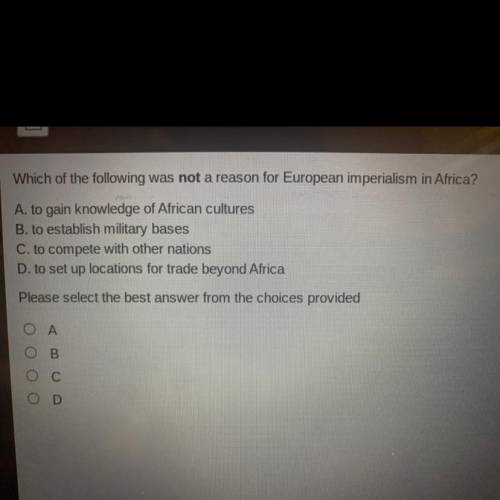 Which of the following was not a reason for European imperialism in Africa?