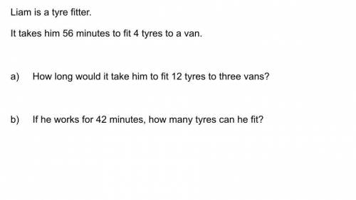 Liam is a tyre fitter question