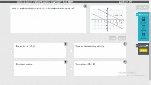What do you know about the solution(s) to the system of linear equations?