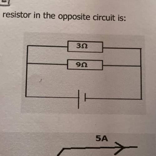 The ratio of power dissipated in the 3 (ohms) resistor to the 9 (ohms) resistor in the opposite cir