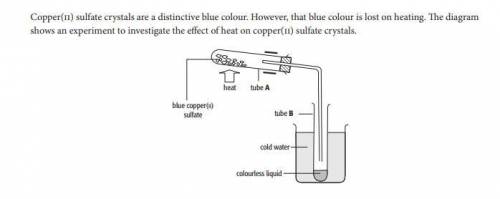 30 POINTS!

a. Why is cold water used in the beaker?
b. How could you identify the colorless liqui