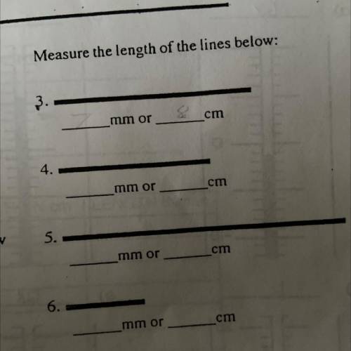 Measure the length of the lines below