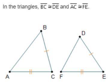 If m < C is greater than m < E, then Line segment A B is ________ Line segment D F.

congrue