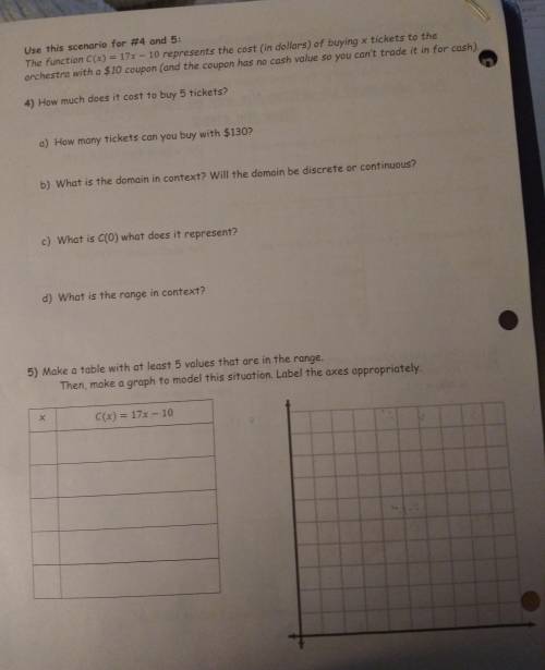 I need help with #4 and #5