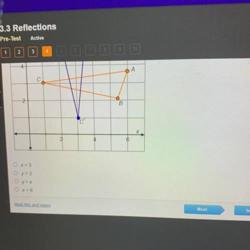 What is the equation for the line of reflection?