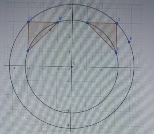 The graph below of triangle ABC is rotated 90 degrees counter clockwise to create A'B'C'.

What is
