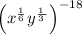 \left(x^{\frac{1}{6}}y^{\frac{1\:}{3\:}}\right)^{-18}