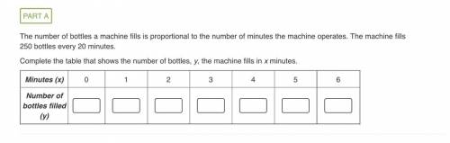 The number of bottles a machine fills is proportional to the number of minutes the machine operates