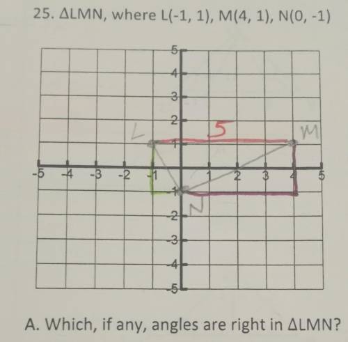 Which angles are right in triangle LMN