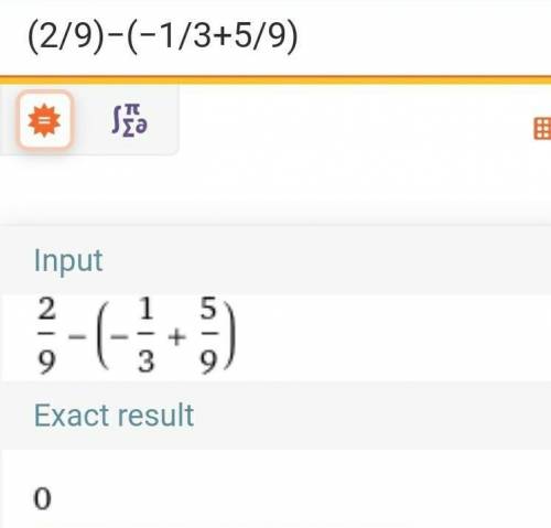 Subtract. (2/9)−(−1/3+5/9)