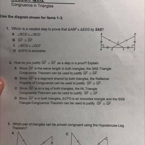 I need help on number 1 and 2