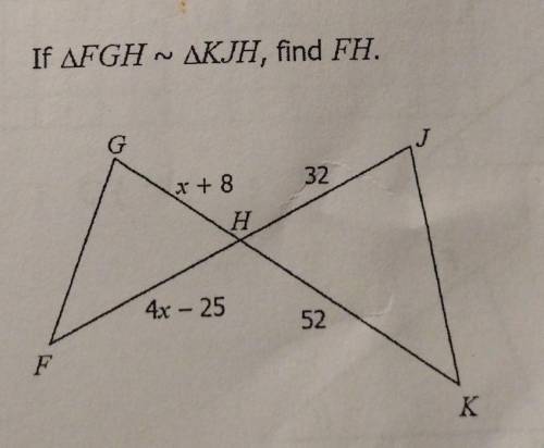 If fgh-kjh , find fh pls tell me the correct answer and show me step by step