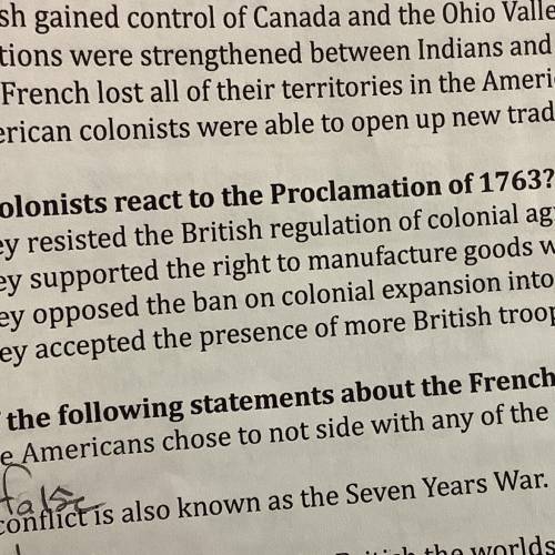 How did colonists react to the proclamation of 1763?