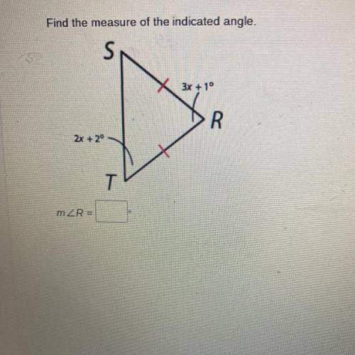 Someone help me with this
Find the measure of the indicated angle