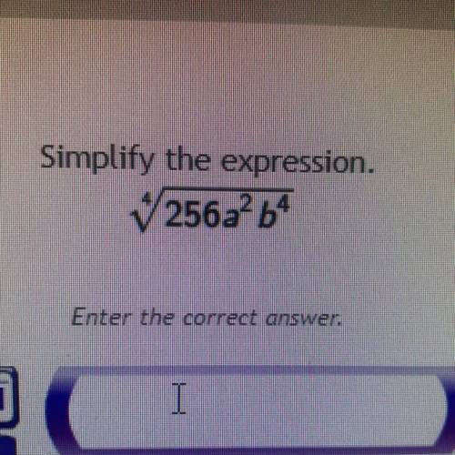 Simplify the expression.
4(root)5256a^2b^4