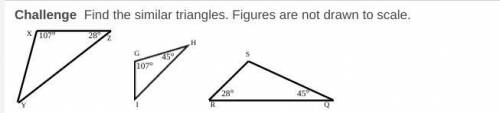 Which triangles are similar? Select all that apply.

A. ΔGHI~ΔSRQ 
B. ΔGIH~ΔSQR 
C. ΔZXY~ΔGIH