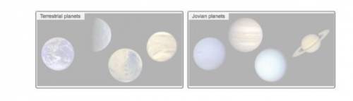 Listed following are characteristics that can identify a planet as either terrestrial or jovian. Ma