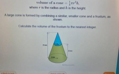Volume of a cone , where r is the radius and h is the height A large cone is formed by combining a
