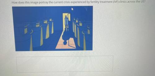 How does this image portray the current crisis experienced by fertility treatment (IVF) clinics acr