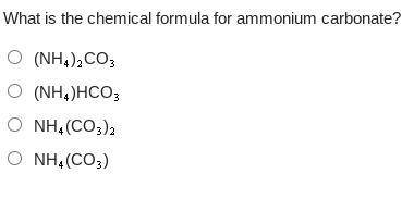 What is the chemical formula for ammonium carbonate?