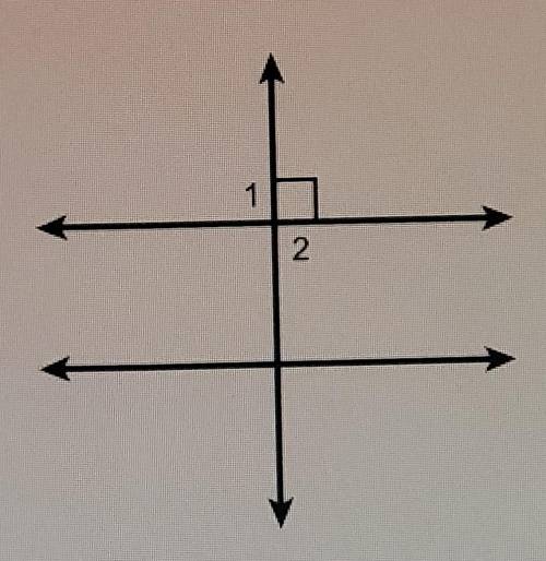Which relationship describes angles 1 and 2

1 complementary angles 2 vertical angles 3 linear pai