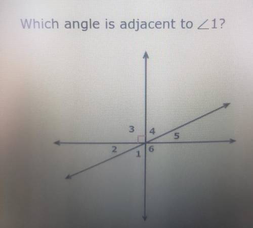 Which angle is adjacent to <1?