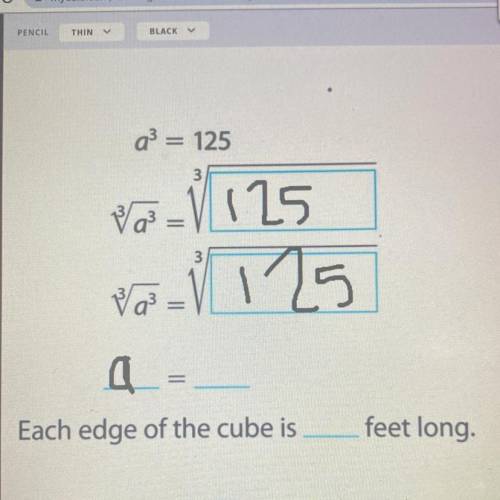 The equation shows a variable cubed equal to a perfect cube use the cube root to complete the solut