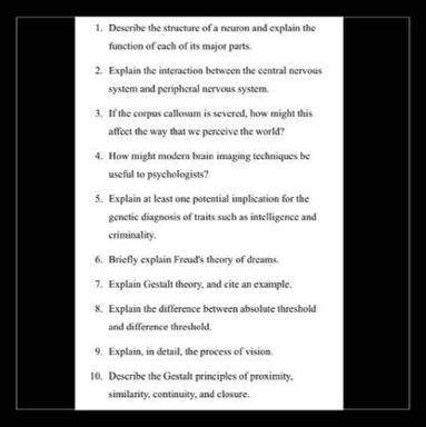 Psychology A Unit 5 Lesson 3 Perception Portfolio Q 1-10 Answers?