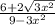 \frac{6+2\sqrt{3x^{2} } }{9-3x^{2} }
