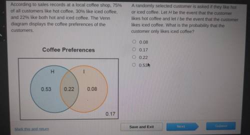 According to sales records at a local coffee shop, 75% of all customers like hot coffee, 30% like i