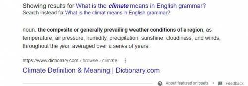 What is the climat means in English grammar?