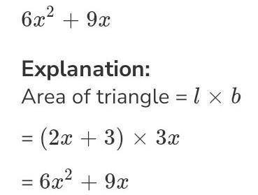 Explain how you will find the area of a rectangle with dimensions of 2x + 6 and 2x 6