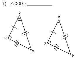 Name the congruent triangles.