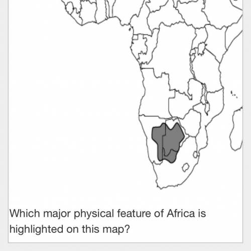 Which major physical feature of Africa is highlighted on this map?